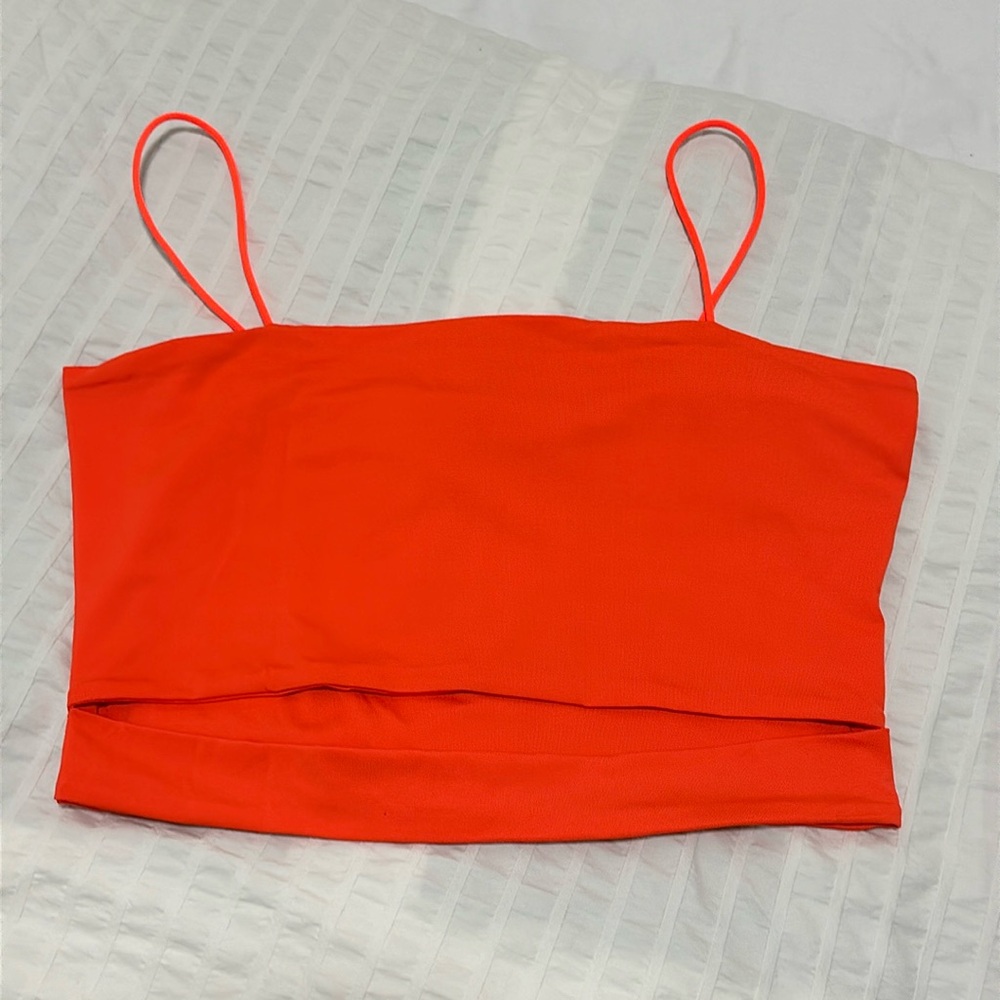 Orange Cropped Tank